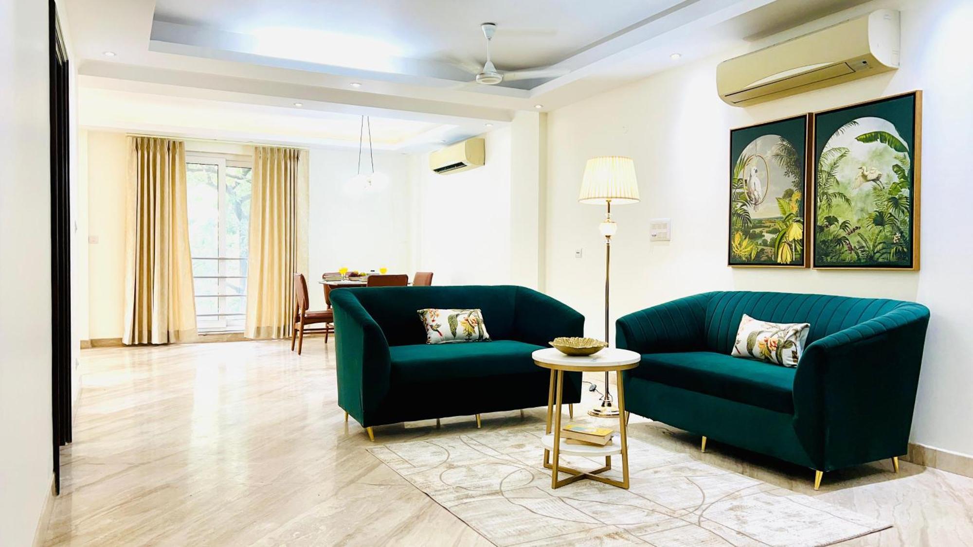 Olive Serviced Apartments - New Friends Colony Yeni Delhi Oda fotoğraf